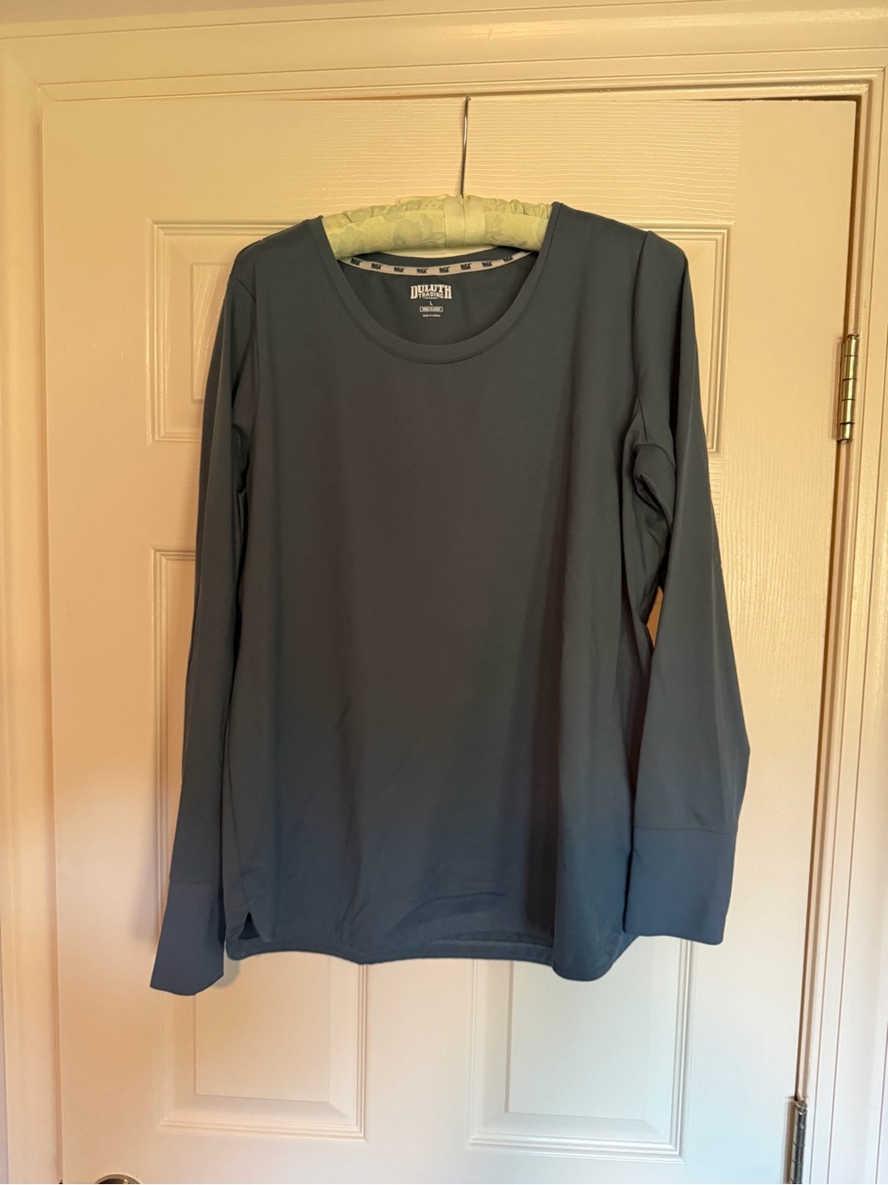 Duluth Trading Co Long-Sleeve Crew Shirt - Slate Blue